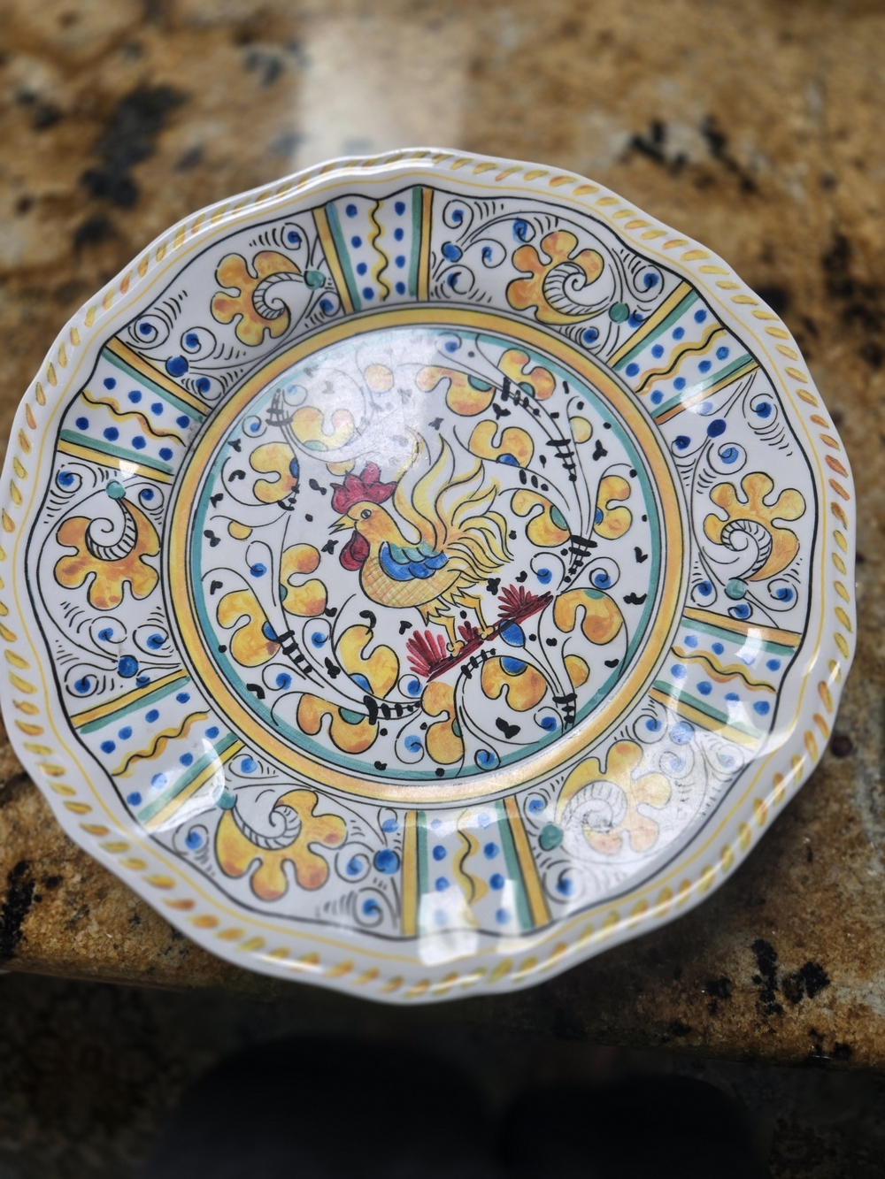 Le Cadeaux Rooster Melamine Dinner Plates